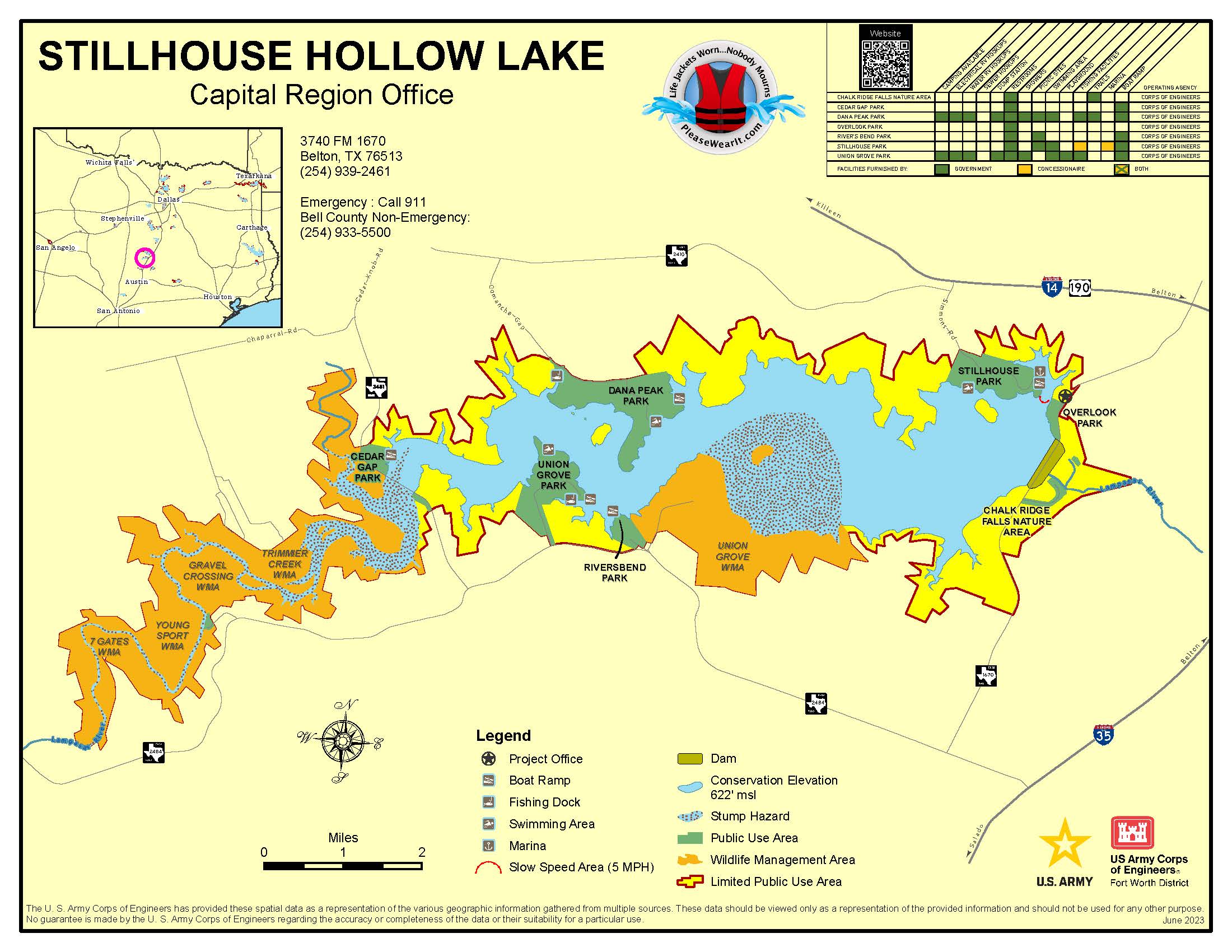 Stillouse Hollow Lake Map